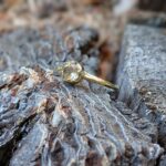 Bague fine solitaire en citrine