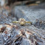 Bague fine solitaire en citrine