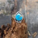 Bague turquoise ethnique réglable