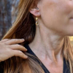Boucles d'oreilles en citrine naturelle GOUTTES
