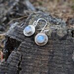 Boucles d'oreilles ethniques en pierre de lune