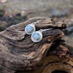 Boucles d'oreilles ethniques en pierre de lune