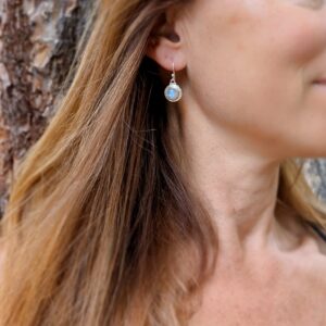 Boucles d'oreilles ethniques en pierre de lune