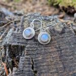 Boucles d'oreilles ethniques en pierre de lune